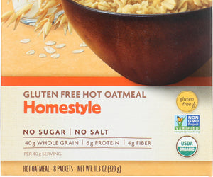 Nature's Path: Organic Gluten Free Selections Homestyle Hot Oatmeal, 11.3 Oz