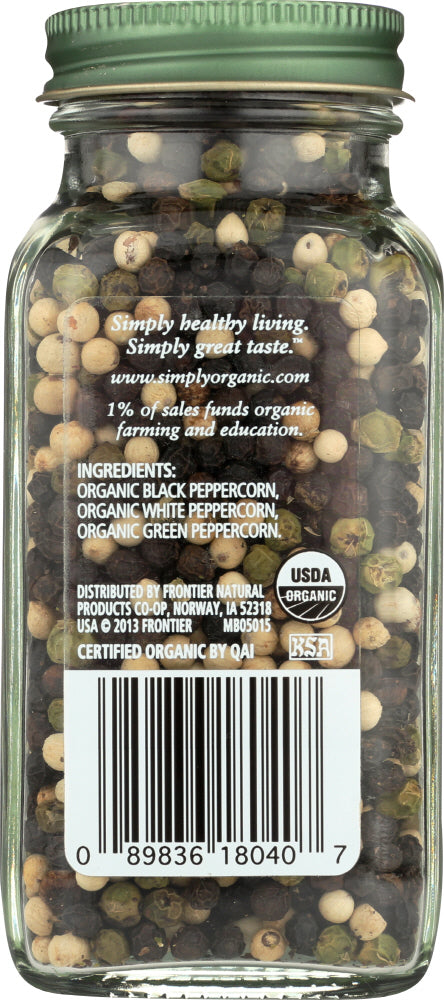 Simply Organic: Seasoning Peppercorn Medley, 2.93 Oz