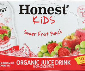 Honest Kids: Organic Juice Drink Super Fruit Punch, Gluten Free, Non Gmo, 8 Count, 54 Oz - RubertOrganics