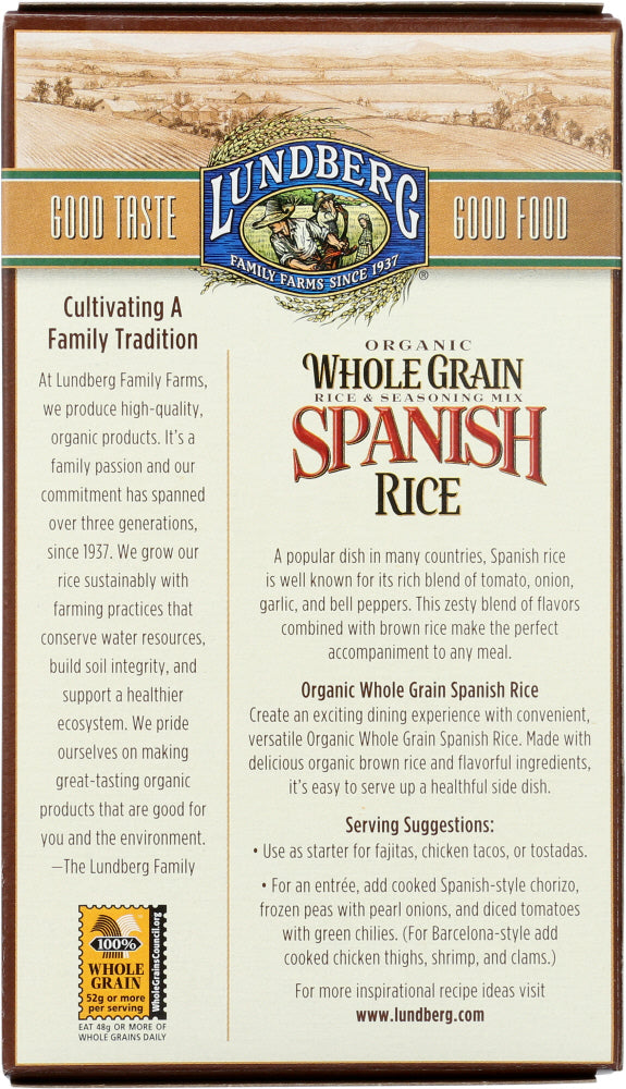 Lundberg: Organic Whole Grain Spanish Rice, 6 Oz