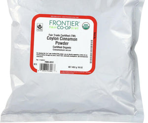 Frontier: Natural Products Organic Powdered Ceylon Cinnamon, 16 Oz - RubertOrganics