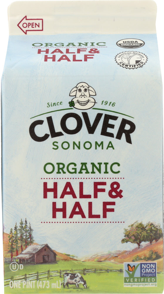 Clover Sonoma: Organic Half & Half, 16 Oz
