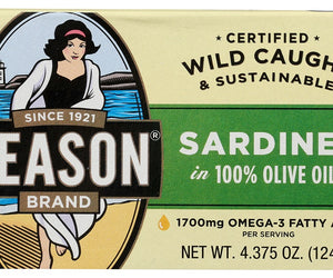 Season: Sardines In 100% Olive Oil, 4.375 Oz