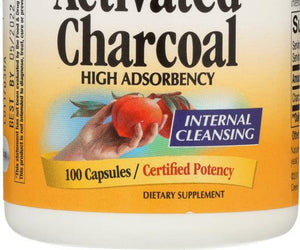 Natures Way: Activated Charcoal, 100 Cp - RubertOrganics