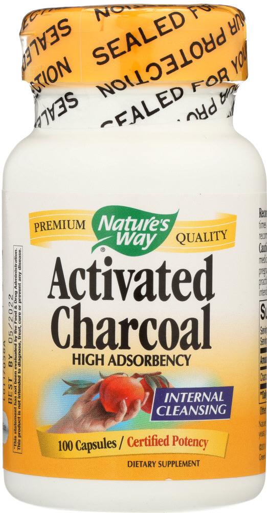 Natures Way: Activated Charcoal, 100 Cp - RubertOrganics