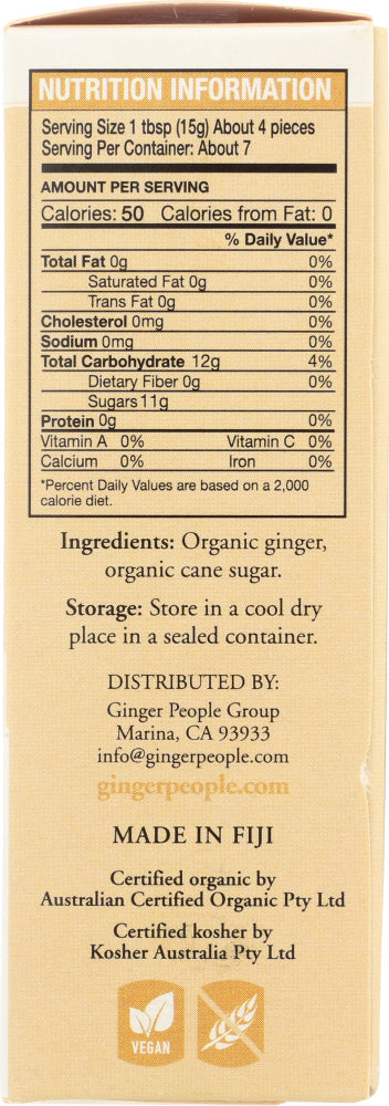 Ginger People: Organic Crystallized Ginger, 4 Oz
