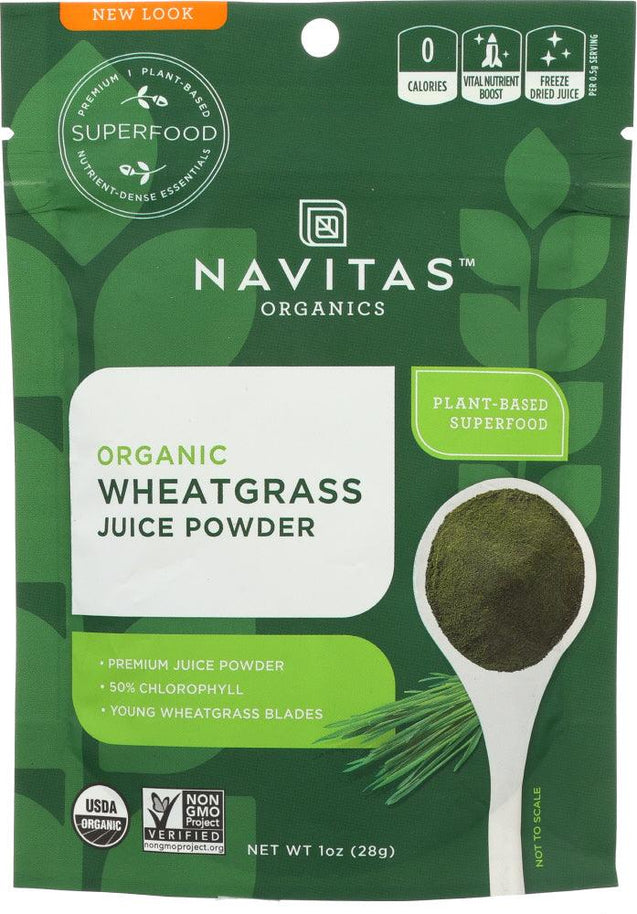 Navitas: Wheat Grass Powder Organic, 1 Oz - RubertOrganics