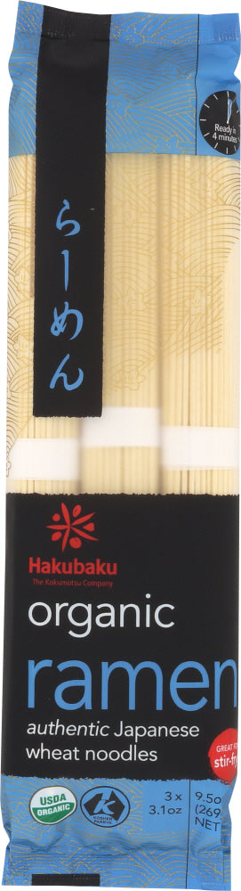 Hakubaku: Organic Ramen Noodles, 9.5 Oz