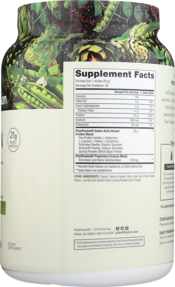 Plantfusion: Protein Powder Unflavored, 2 Lb - RubertOrganics