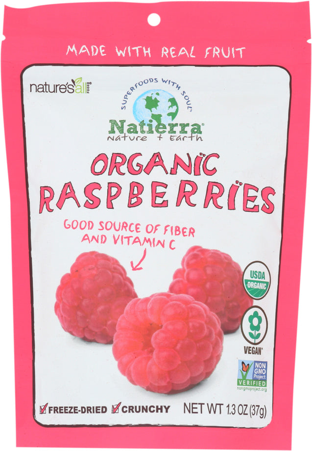 Natierra: Organic Freeze Dried Raspberries, 1.3 Oz