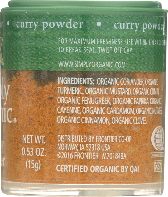 Simply Organic: Mini Curry Powder, .53 Oz