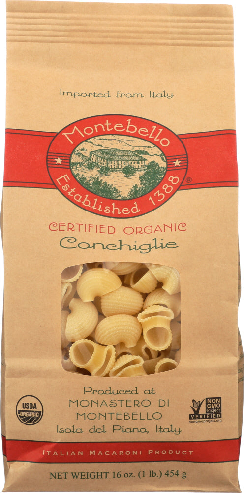 Montebello: Pasta Conchiglie Organic, 16 Oz