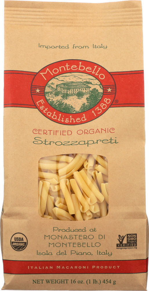 Montebello: Pasta Strozzapreti Organic, 16 Oz