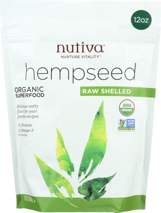 Nutiva: Hempseed Shelled Organic, 12 Oz