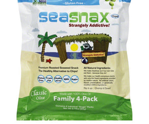 Sea Snax: Seaweed Snack Classic Olive Oil Organic Pack Of 4, 2.16 Oz