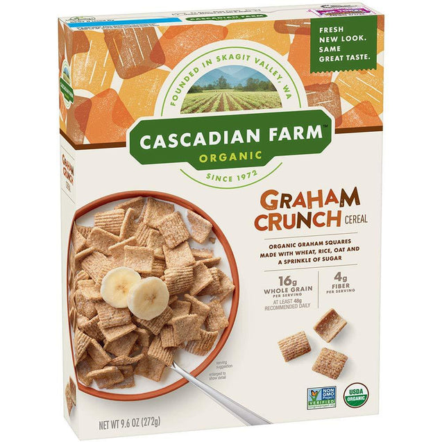 Cascadian Farm: Graham Crunch Cereal, 9.6 Oz - RubertOrganics