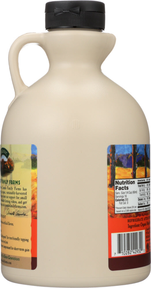 Coombs Family Farms: Grade A Organic Maple Syrup Dark Color, 32 Oz