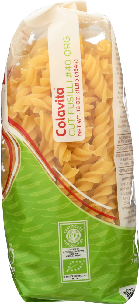 Colavita: Pasta Cut Fusilli Organic, 16 Oz