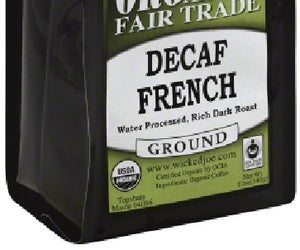 Wicked Joe Coffee: Coffee Organic Ground Dark Roast French Decaf, 12 Oz