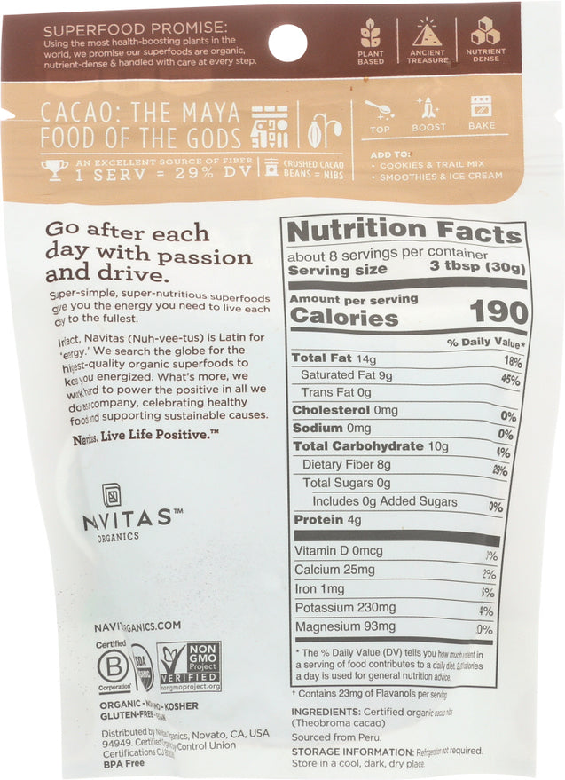 Navitas: Cacao Nibs Organic, 4 Oz