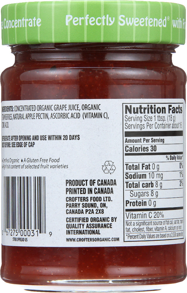 Crofters: Organic Strawberry Fruit Spread, 10 Oz