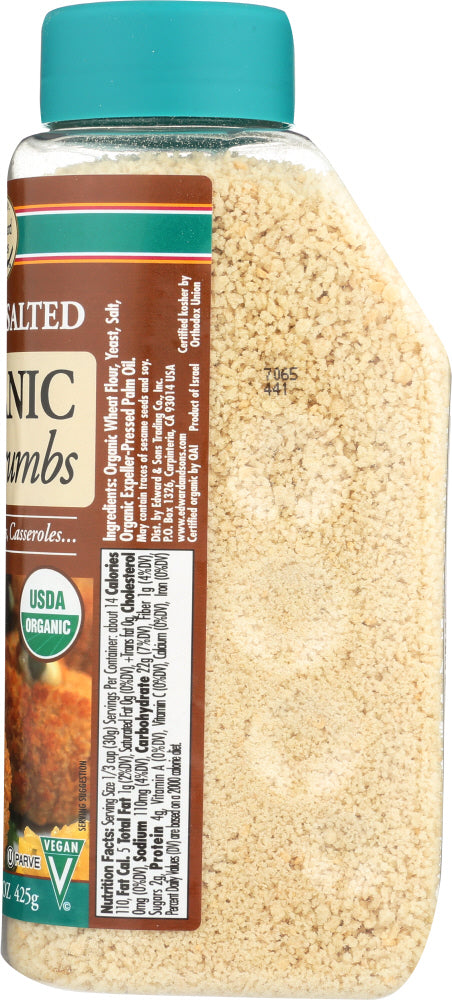 Edward & Sons: Bread Crumb Lightly Salted Organic, 15 Oz