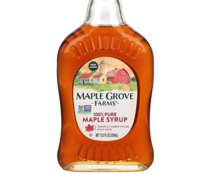 Maple Grove: Organic Pure Maple Syrup Grade A Amber Color, 12.5 Oz