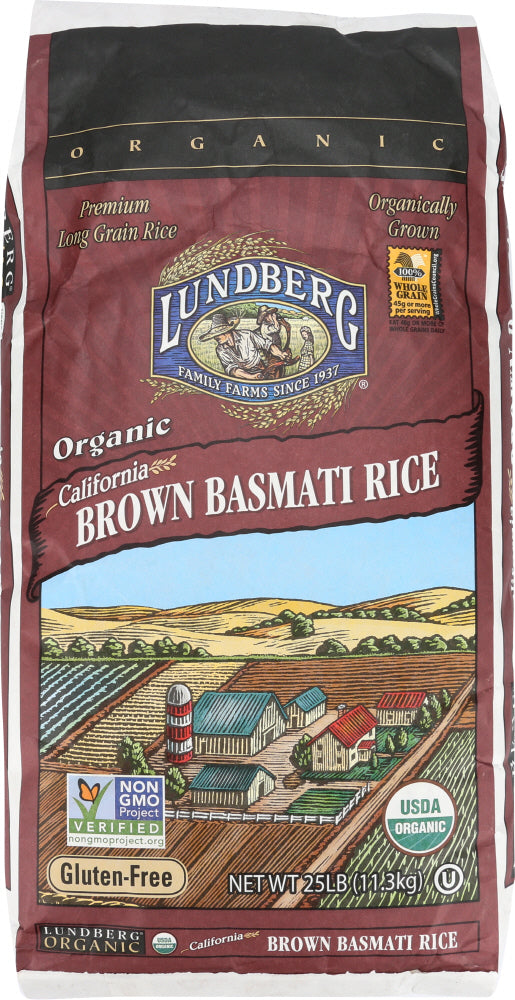 Lundberg: Brown Basmati California Organic, 25 Lb