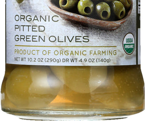 Gaea North America: Organic Pitted Green Olives, 4.9 Oz