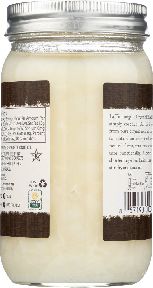 La Tourangelle: Organic Refined Coconut Oil, 14 Fl Oz