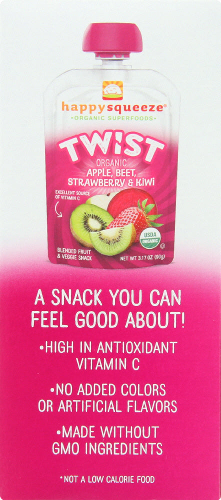 Happy Kid: Twist Organic Apple Beet Strawberry And Kiwi 4 Packs, 12.68 Oz