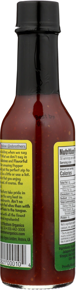 O Brothers: Hot Sauce Jalapeno Organic, 5 Oz