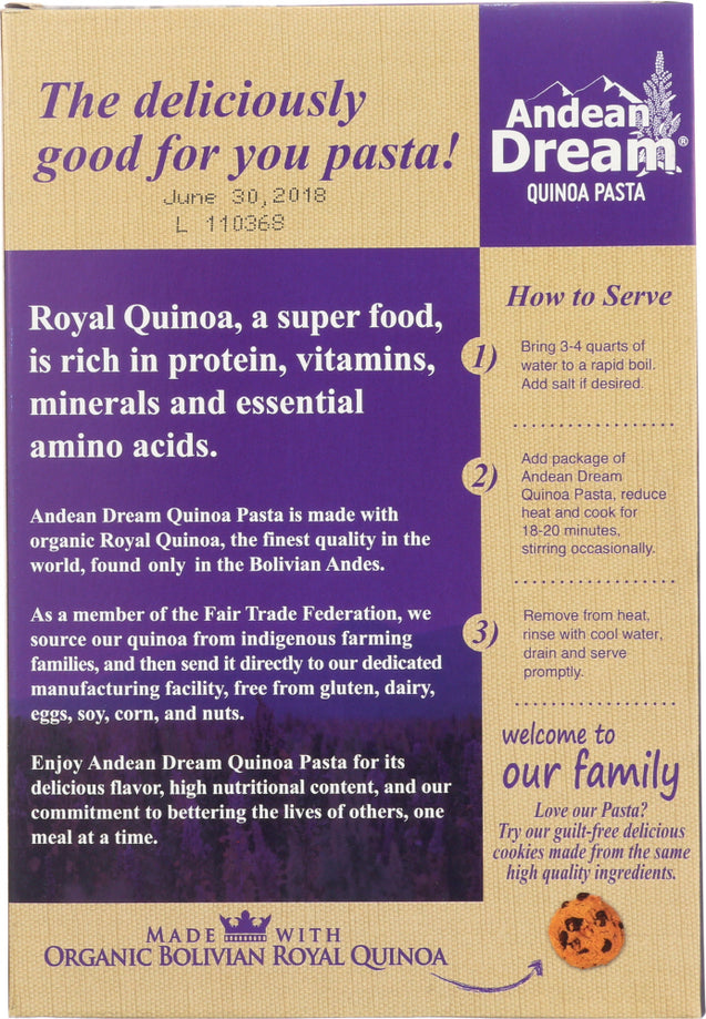 Andean Dream: Pasta Organic Orzo Gluten Free, 8 Oz