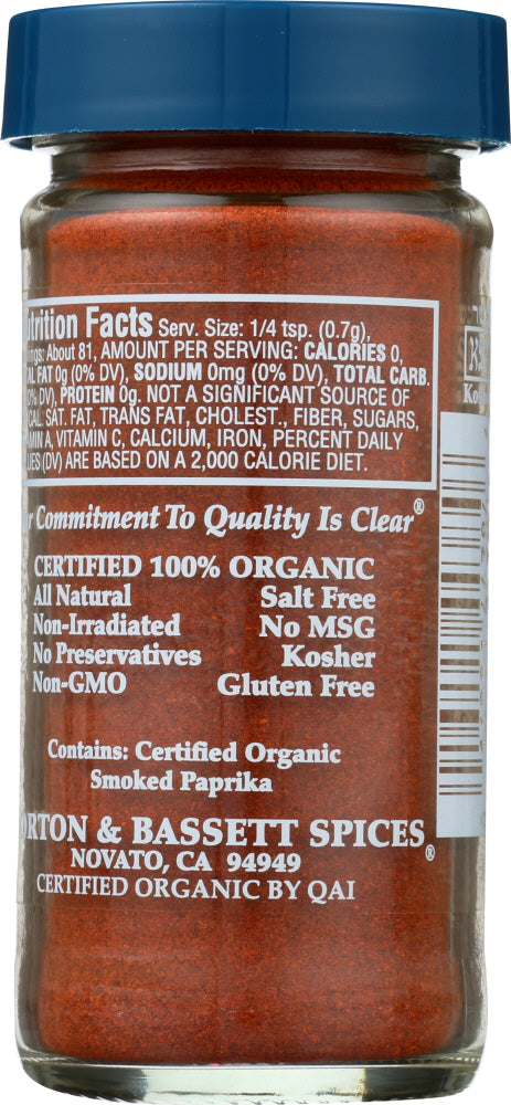 Morton & Bassett: Organic Smoked Paprika, 2 Oz