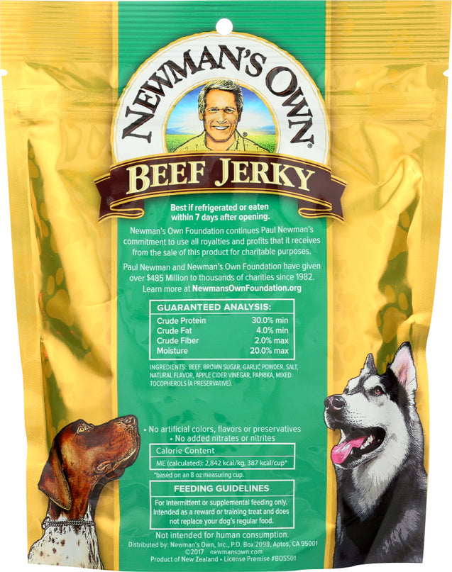 Newmans Own Organic: Dog Treat Beef Jerky Original, 5 Oz