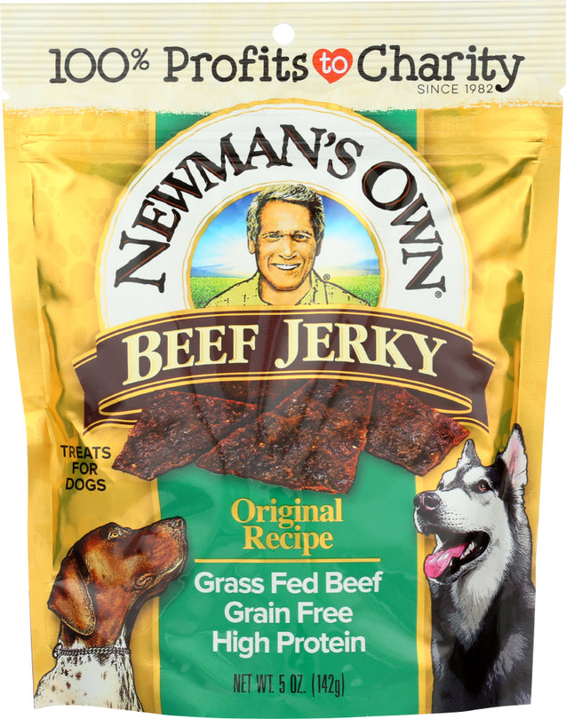 Newmans Own Organic: Dog Treat Beef Jerky Original, 5 Oz