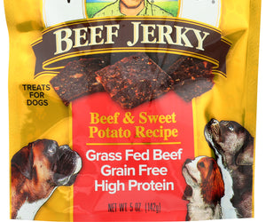 Newmans Own Organic: Dog Treat Beef Jerky  Beef Sweet Potato, 5 Oz