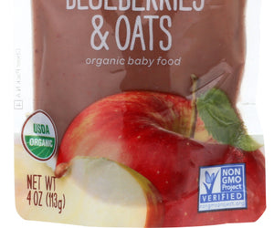 Happy Baby: Stage 2 Apple Blueberry And Oats Organic Baby Food, 4 Oz