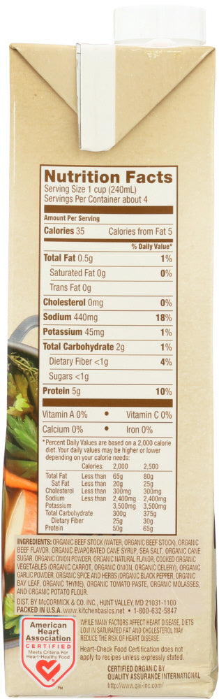 Kitchen Basics: Stock Beef Organic, 32 Oz