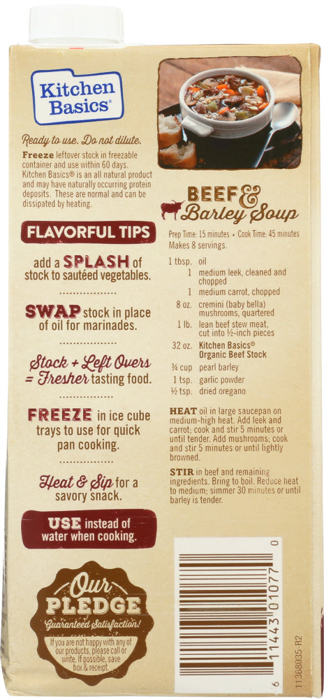 Kitchen Basics: Stock Beef Organic, 32 Oz