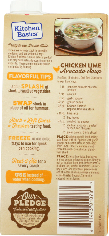 Kitchen Basics: Broth Free Range Chicken Organic, 32 Oz