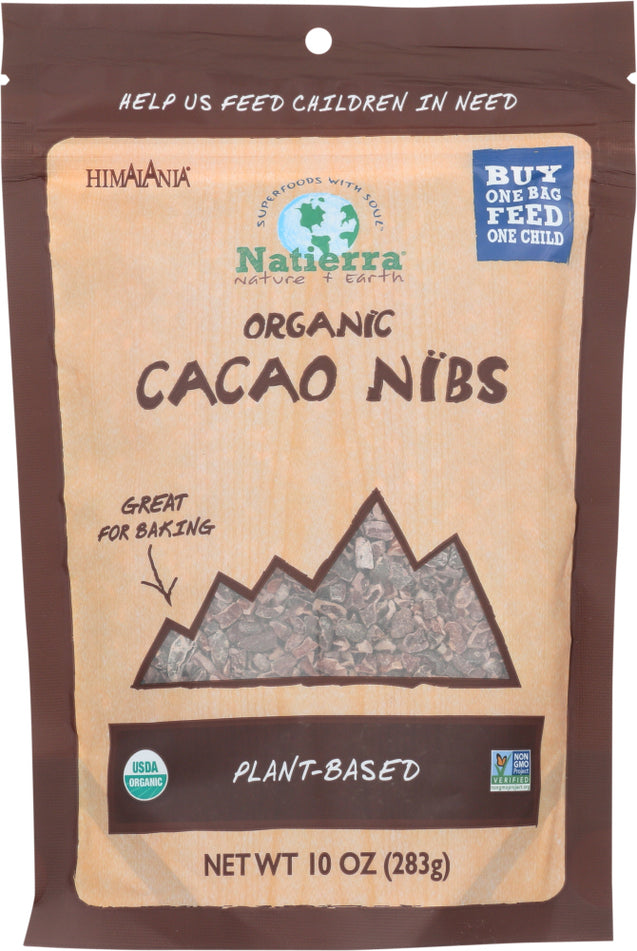 Natierra: Organic Raw Cacao Nibs Pouch, 10 Oz