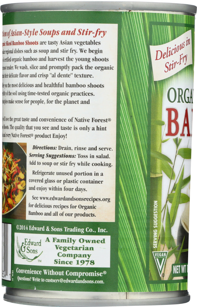 Native Forest: Organic Sliced Bamboo Shoots, 14 Oz