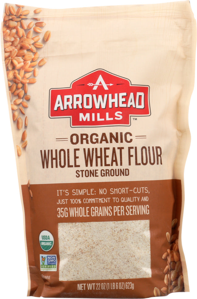 Arrowhead Mills: Organic Stone Ground Whole Wheat Flour, 22 Oz