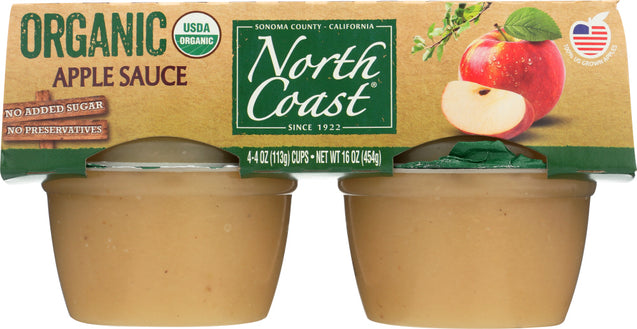 North Coast: Applesauce 4 Pack Organic, 16 Oz
