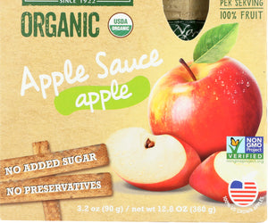North Coast: Applesauce 4 Pack Pouch Organic, 12.8 Oz