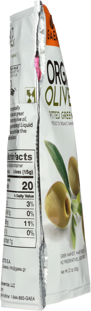 Gaea North America: Olives Green Snack Pack Organic, 2.3 Oz