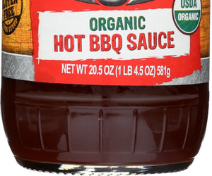 Kinders: Organic Hot Bbq Sauce, 20.5 Oz