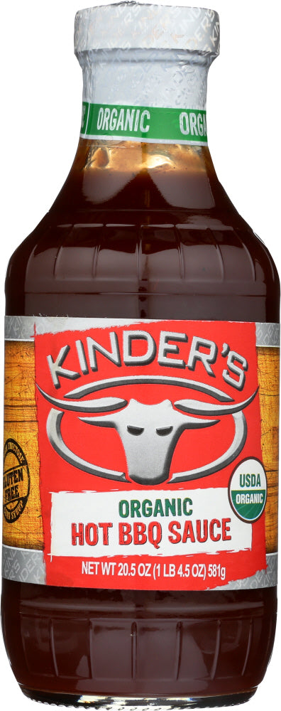 Kinders: Organic Hot Bbq Sauce, 20.5 Oz