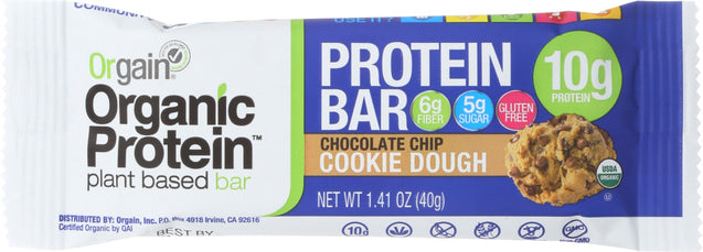 Orgain: Bar Protein Chocolate Chip Organic, 1.4 Oz